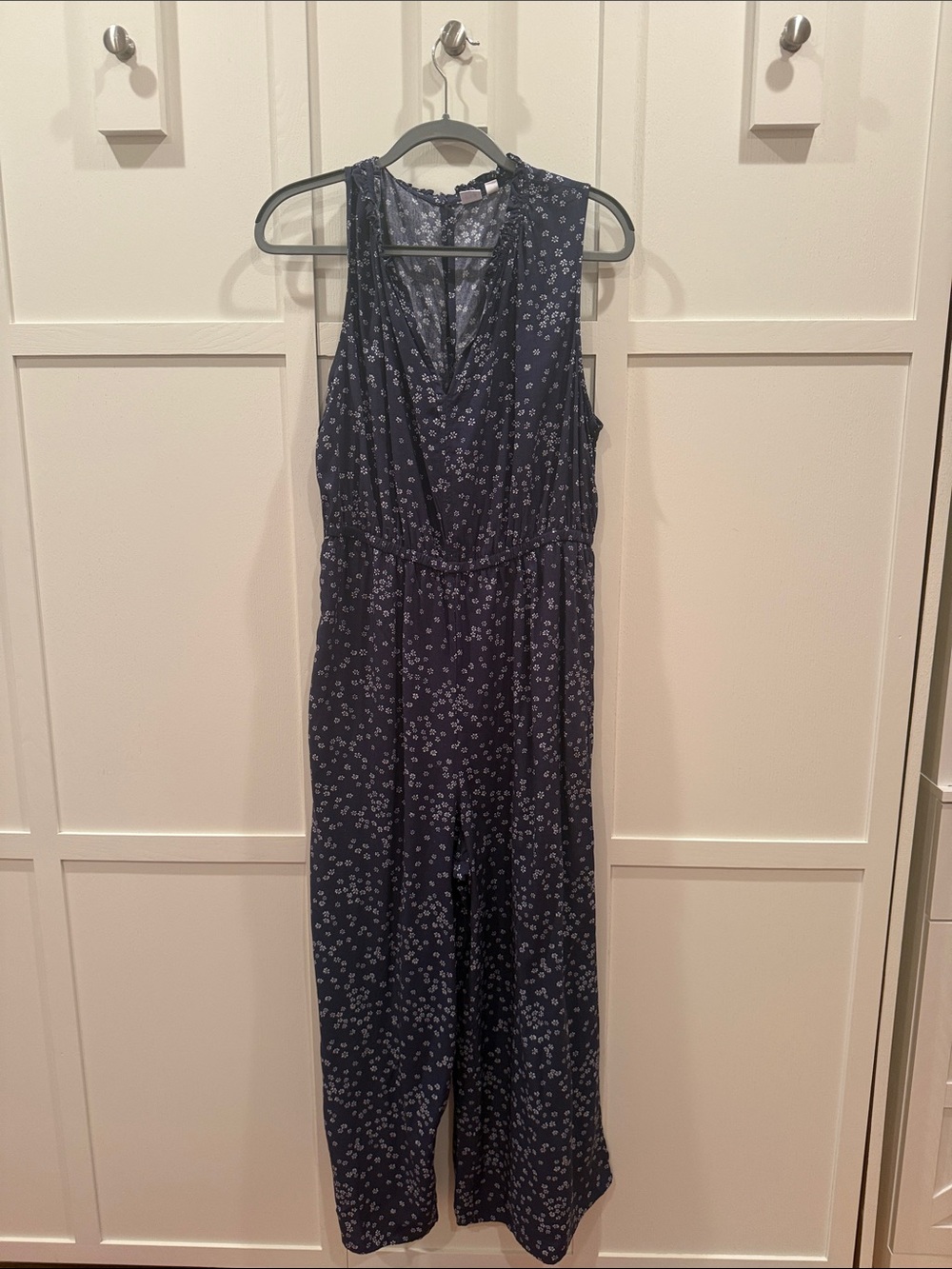 Gap Sleeveless Navy Floral Jumpsuit